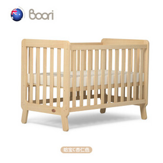 Boori哈宝婴儿床拼接床多功能实木儿童床欧式bb床进口宝宝床幼儿床安全环保植物油 B-HACOC/AD 杏仁色