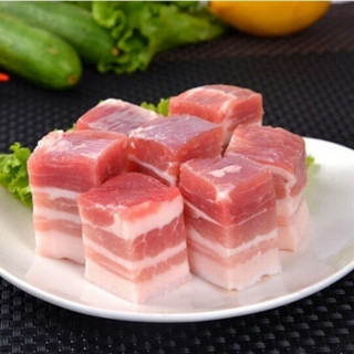 新鲜五花肉块猪肉生鲜冷冻生猪肉五花肉切块肥瘦相间 5斤优质实惠装