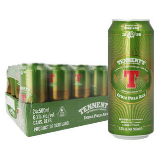 替牌（Tennent）IPA啤酒听装500ml*24听 整箱装  精酿啤酒 英国进口