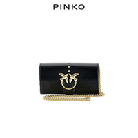 PINKO 2020春夏 奢侈品 女士黑色牛皮小号斜挎两用飞鸟包 1P21KVY5FF Z99