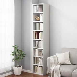 Doruik 创意书柜书架简易落地格子多层柜置物架家用学生卧室 120cm暖白色