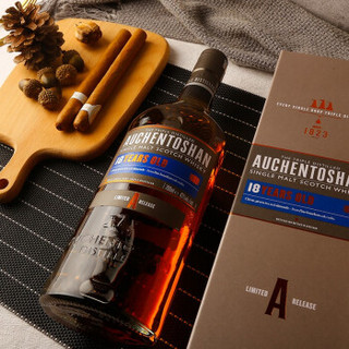 AUCHENTOSHAN 欧肯特轩 plus：欧肯特轩 18年 单一麦芽苏格兰威士忌 700ml 礼盒