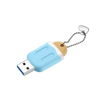 爱国者（aigo）16GB USB3.1 U盘 U333 蓝色 雪糕系列 可爱聚焦 高速读写 时尚推拉 亲肤手感