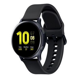 SAMSUNG 三星 Galaxy Watch Active 2 智能手表 40mm 黑色铝合金表盘 水星黑硅胶表带（GPS、扬声器）