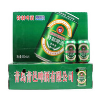 山东青岛青邑特制啤酒 清爽型320ml*24罐餐饮饭店ktv通用啤酒 320ml*24罐