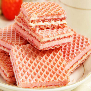 Aji 饼干蛋糕 零食糕点 格调威化 草莓酸奶味 96g/袋
