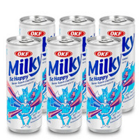 韩国进口 OKF 牛奶苏打饮料（原味） 250ml*6