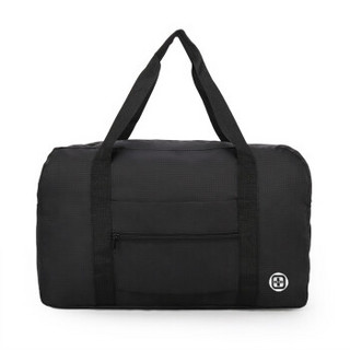 十字勋章 旅行包手提包大容量可折叠行李包短途轻便运动男女通用健身包训练包 黑色