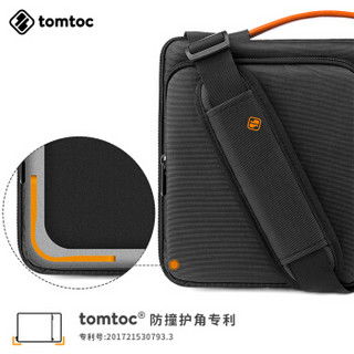 tomtoc苹果电脑包13/14/15寸macbookpro单肩笔记本戴尔华硕联想斜跨背包 黑色 13.3英寸