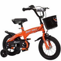 新款儿童自行车2-3-4-5-6岁男女小孩脚踏车14寸16寸18寸小孩单车 标配（无礼品）白/粉/绿/橘颜色可备注 12寸（80-95）