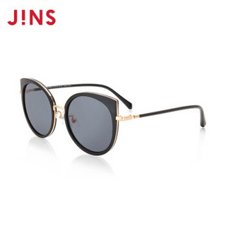 JINS睛姿19款TR90轻量圆框男女通用太阳镜墨镜防紫外线19S202 94黑色