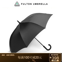 英国富尔顿FULTON自动长柄伞复古绅士雨伞男士商务加大伞抗风雨伞 爵士桥灰色条纹