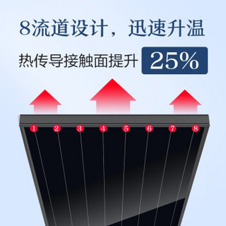 鲸灵 OX2 阳台壁挂式太阳能热水器 100升家用一键通 光电两用一级能效 承压出水 黑膜平板集热器 东出口