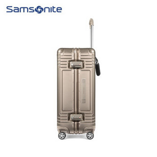 Samsonite/新秀丽拉杆箱铝镁合金旅行箱时尚明星商场同款行李箱简洁大气密码箱DB3 香槟金 23英寸