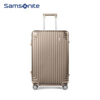 Samsonite/新秀丽拉杆箱铝镁合金旅行箱时尚明星商场同款行李箱简洁大气密码箱DB3 香槟金 23英寸