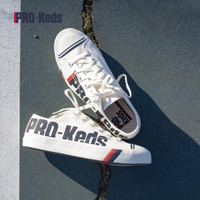 PROKEDS经典帆布鞋Keds男女同款情侣款低帮帆布鞋PK61475 白/蓝/红色 40