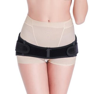 日本犬印本铺 产后收腹带透气轻薄加强型骨盆带塑身2件套装 骨盆带粉色L 收腹带粉色M