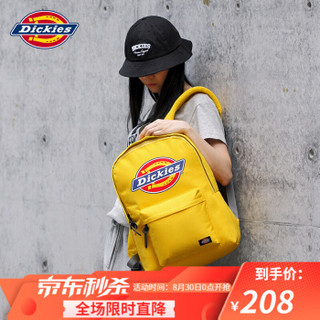 Dickies 潮流休闲双肩包男女学生书包大容量帆布包学院风防水14/15.6英寸电脑包C028 黄色