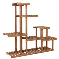 实木质多肉阳台花架室内置物架绿萝花架子多层特价清仓客厅花盆架 L-基础款