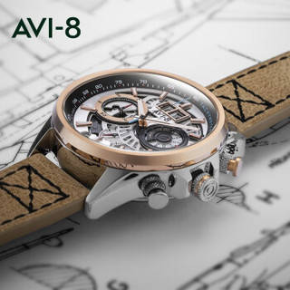 AVI-8英国潮牌飞行员手表战斗机军表欧美表AV-4065系列石英表男表男士腕表防水表夜光表 AV-4065-02个性手表