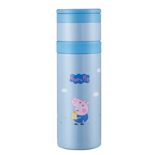 日本泰福高小猪佩奇不锈钢真空保温杯奶瓶罐奶瓶保温器 宝宝水杯 640ML 蓝色