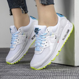 NIKE 耐克 女子 休闲鞋 气垫 AIR MAX 90 运动鞋 CK7069-100白色37.5码