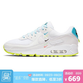 NIKE 耐克 女子 休闲鞋 气垫 AIR MAX 90 运动鞋 CK7069-100白色37.5码