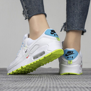 NIKE 耐克 女子 休闲鞋 气垫 AIR MAX 90 运动鞋 CK7069-100白色37.5码