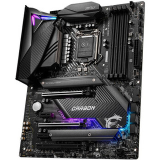 英特尔（Intel）i7 10700/10700K/10700KF盒装CPU主板套装 板U套装 微星 Z490 GAMING CARBON WiFi暗黑 搭 i7-10700K 八核/主频3.8Ghz