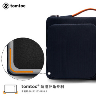 tomtoc苹果电脑包13/14/15寸macbookpro单肩笔记本戴尔华硕联想斜跨背包 深蓝色 15.4寸(适配新MacBook Pro16寸）