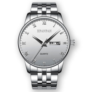 男2020年新款男士手表时尚简约潮流防水男表时尚商务手表学生男表白色