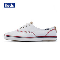 Keds女鞋 皮质小白鞋 休闲平底棒球鞋 板鞋WH54430-A 米白 38