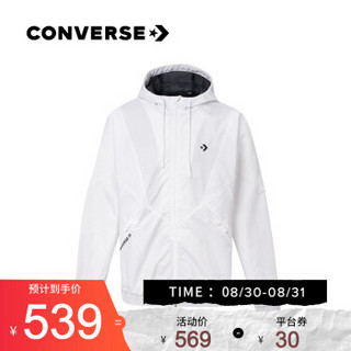 CONVERSE匡威官方 Archive Windbreaker 男子运动夹克 10019993 白色/10019993-A03 M