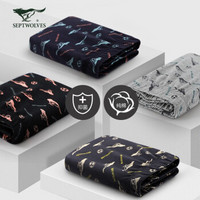 七匹狼 内裤男100%棉平角裤抑菌内裤舒适短裤裤头 抑菌奔狼款(混色1)XL