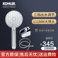 科勒（KOHLER）花洒喷头现代型 晨雨多功能手持淋浴花洒头K-72415 花洒头 + 托架 + 软管