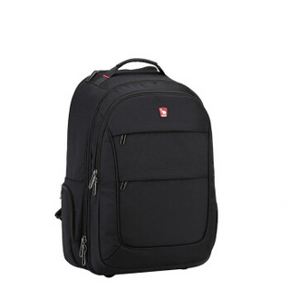 爱华仕（oiwas）拉杆包电脑包15.6英寸行李包大容量单杆背包拉杆双肩包男 4318 黑色 15.6英寸