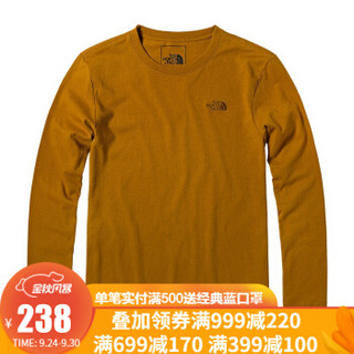 TheNorthFace/北面TNF棉长袖男款T恤休闲衫A4NEU 20秋冬新品 VC7（黄色） S