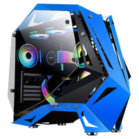 SAMA 先马 犀牛3 RGB ATX机箱 全侧透 蓝色