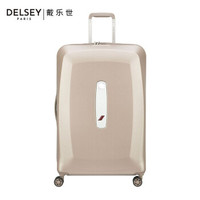 DELSEY原法国大使行李箱 商务男女拉杆箱万向轮学生旅行箱20/24/28英寸1004 米色-28英寸(可扩充,双层拉链,超重指示器)