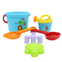 费雪儿童沙滩玩具套装宝宝玩沙工具加厚铲子和桶铲沙挖沙子城堡 沙滩玩具套装F0118