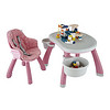 小龙哈彼HD 蘑菇餐椅宝宝家用吃饭椅子婴儿餐桌椅座椅多功能儿童学习桌 果粉色高配版（送积木玩具）