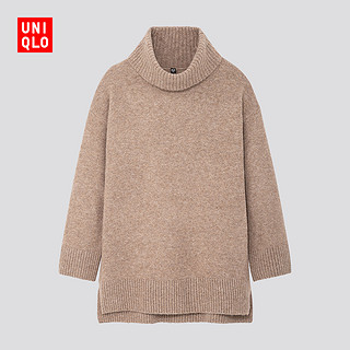 优衣库 女装 柔软两翻领针织长衫(长袖) 420518 UNIQLO