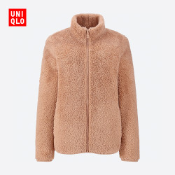 优衣库女装长绒摇粒绒拉链茄克长袖418242uniqlo