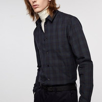 JackJones 杰克琼斯 219305562 舒适休闲100%棉格纹衬衫