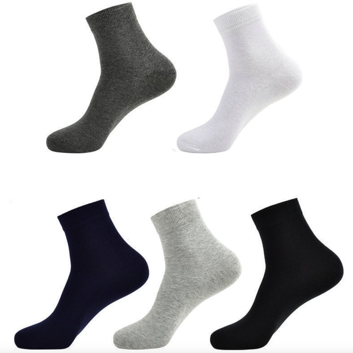 浪莎 男士中筒袜 5双装                 所属分类:袜子 所属品牌