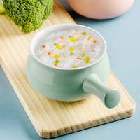 佳佰 早餐碗带把手防烫麦片碗粥碗可烤箱微波炉蒸锅 4.75英寸薄荷绿