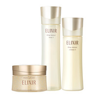 怡丽丝尔(ELIXIR)优悦活颜柔滑弹润水乳面膜三件套 滋润型(面膜105g+水170ml+乳130ml)资生堂旗下品牌