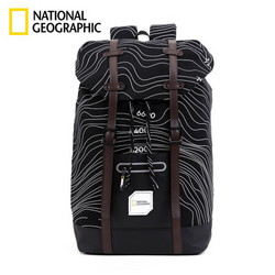 NATIONAL GEOGRAPHIC 国家地理 National Geographicl双肩包大容量休闲男包书包15.6英寸电脑包户外旅行背包 黑色