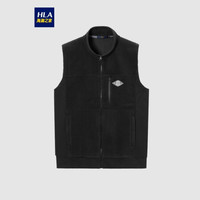 HLA海澜之家休闲背心男2020秋季立领摇粒绒柔软舒适拉链开衫HWJBD3Q001A黑色镶拼(01)185/100A(54) cz