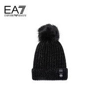 EMPORIO ARMANI阿玛尼EA7奢侈品女装20秋冬女士针织帽285630-0A123BLACK-00020 黑色L